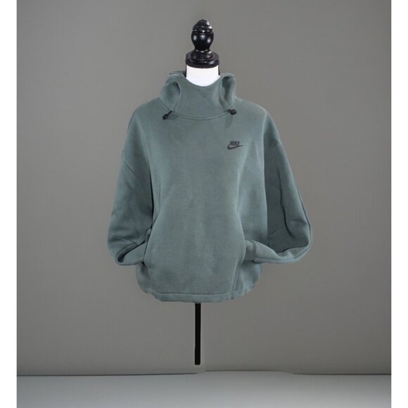 Nike Sportswear Tech Fleece Women's Oversized Hoodie Flax Green Size Large $130 - Picture 1 of 7